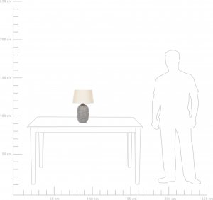 Lampa stołowa Beliani Lampa stołowa ceramiczna szaro-beżowa FERREY 8