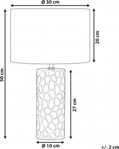 Lampa stołowa Beliani Lampa stołowa ceramiczna złota SANKURU 9