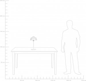 Lampa stołowa Beliani Lampa stołowa metalowa biała SENETTE 8