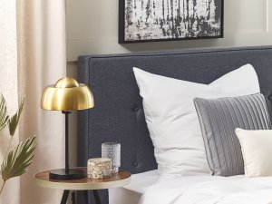 Lampa stołowa Beliani Lampa stołowa metalowa złota z czarnym SENETTE 3