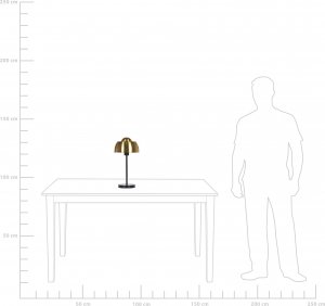 Lampa stołowa Beliani Lampa stołowa metalowa złota z czarnym SENETTE 8