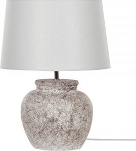 Lampa stołowa Beliani Lampka nocna ceramiczna beżowa MAREB 1