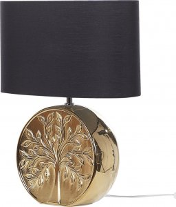 Lampa stołowa Beliani Lampka nocna ceramiczna złota KHERLEN 1