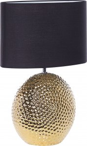 Lampa stołowa Beliani Lampka nocna ceramiczna złota NASVA 4