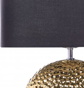 Lampa stołowa Beliani Lampka nocna ceramiczna złota NASVA 5