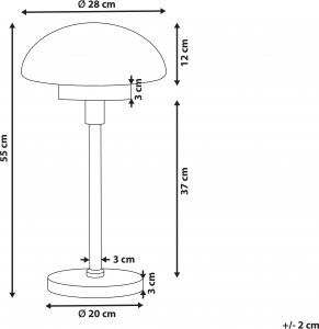 Lampa stołowa Beliani Lampka stołowa metalowa czarna MINIJA 8
