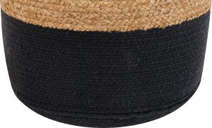 Beliani Puf 46 cm czarny DALAMA 4