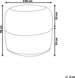 Beliani Puf 46 cm czarny DALAMA 6