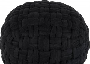 Beliani Puf welurowy 45 x 35 cm czarny HOPA 3