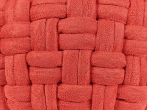 Beliani Puf welurowy 45 x 35 cm czerwony HOPA 4