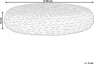 Beliani Puf z hiacyntu wodnego 40 cm naturalny WAHOO 6