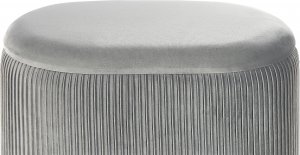 Beliani Welurowy puf ze schowkiem jasnoszary RICHLAND 5