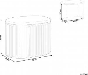 Beliani Welurowy puf ze schowkiem różowy RICHLAND 8