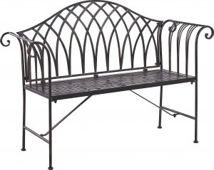 Beliani Ławka ogrodowa 130 cm czarna MILAZZO 3