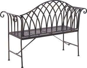 Beliani Ławka ogrodowa 130 cm czarna MILAZZO 4