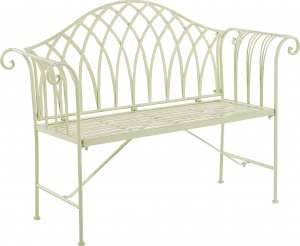 Beliani Ławka ogrodowa 130 cm jasnozielona MILAZZO 3