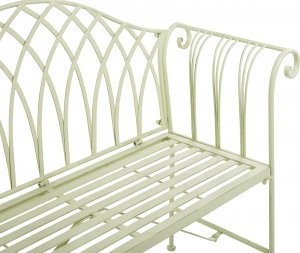 Beliani Ławka ogrodowa 130 cm jasnozielona MILAZZO 5