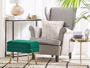 Beliani Ławka ze schowkiem do sypialni ciemnozielona ODESSA 2