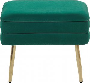 Beliani Ławka ze schowkiem do sypialni ciemnozielona ODESSA 4