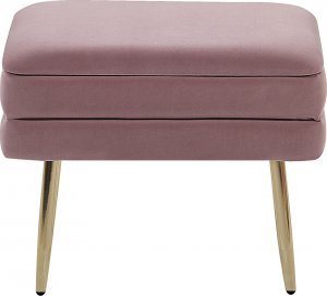 Beliani Ławka ze schowkiem do sypialni różowa ODESSA 5