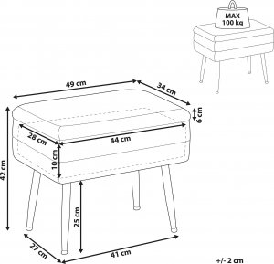 Beliani Ławka ze schowkiem do sypialni różowa ODESSA 8