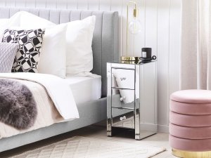 Beliani Stolik nocny lustrzany LORRIS 2