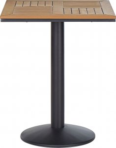 Beliani Stolik ogrodowy 60 x 60 cm jasne drewno PALMI 4