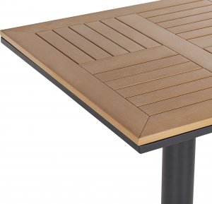 Beliani Stolik ogrodowy 60 x 60 cm jasne drewno PALMI 5