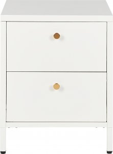 Beliani Szafka nocna metalowa biała KYLEA 3