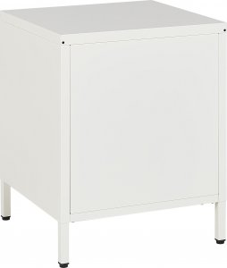 Beliani Szafka nocna metalowa biała KYLEA 4