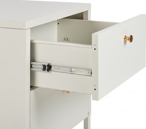 Beliani Szafka nocna metalowa biała KYLEA 5