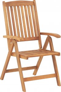 Beliani Zestaw mebli balkonowych drewno akacjowe z poduszkami kremowymi JAVA 4