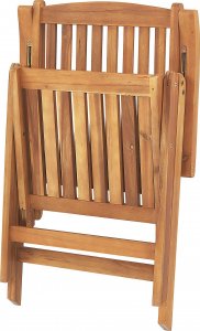 Beliani Zestaw mebli balkonowych drewno akacjowe z poduszkami kremowymi JAVA 7