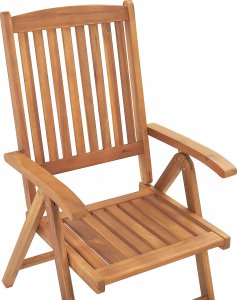 Beliani Zestaw mebli balkonowych drewno akacjowe z poduszkami kremowymi JAVA 8