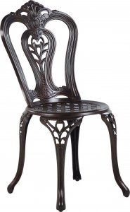 Beliani Zestaw mebli balkonowych metalowy brązowy BOVINO 3