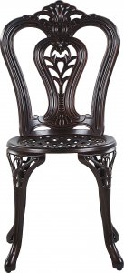 Beliani Zestaw mebli balkonowych metalowy brązowy BOVINO 4