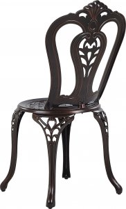 Beliani Zestaw mebli balkonowych metalowy brązowy BOVINO 5