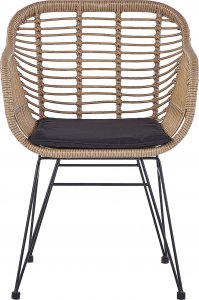 Beliani Zestaw mebli balkonowych z technorattanu naturaly TROPEA II 3