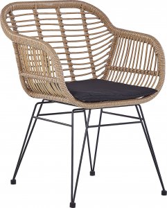 Beliani Zestaw mebli balkonowych z technorattanu naturaly TROPEA II 4