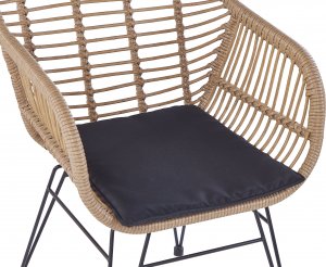 Beliani Zestaw mebli balkonowych z technorattanu naturaly TROPEA II 6