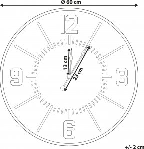 Beliani Zegar ścienny 60 cm jasne drewno DOLE 4