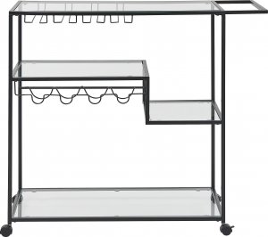 Beliani Metalowy wózek kuchenny 3-poziomowy czarny MARCOLA 3