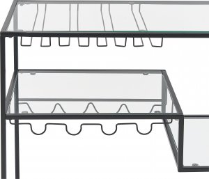 Beliani Metalowy wózek kuchenny 3-poziomowy czarny MARCOLA 4
