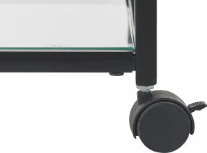 Beliani Metalowy wózek kuchenny 3-poziomowy czarny MARCOLA 6