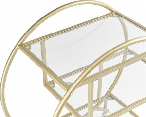 Beliani Metalowy wózek kuchenny 3-poziomowy złoty COLTON 4