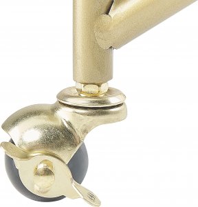 Beliani Metalowy wózek kuchenny 3-poziomowy złoty COLTON 5