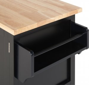 Beliani Wózek kuchenny dwudrzwiowy czarny MELE 6