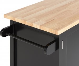 Beliani Wózek kuchenny dwudrzwiowy czarny MELE 7