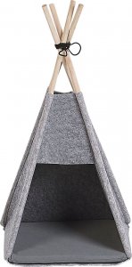 Beliani Namiot tipi dla kota 35 x 40 cm szary ULUBEY 4