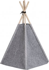 Beliani Namiot tipi dla kota 35 x 40 cm szary ULUBEY 5